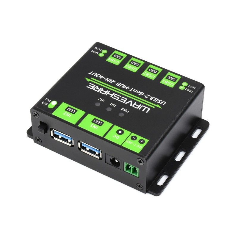 Industrial grade USB hub USB3.2-Gen1-HUB-2IN-4OUT (23929)