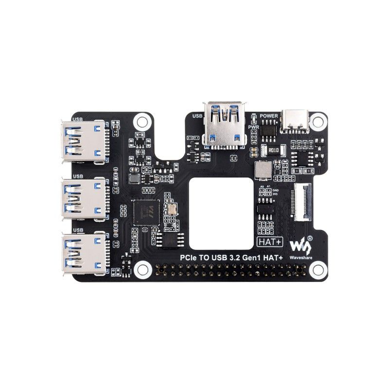 PCIe TO USB 3.2 Gen1 HAT+ Adapter (26847)