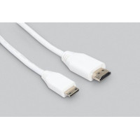 Raspberry Pi Zero 2 Mini HDMI to HDMI Lead, 1m White