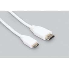 Raspberry Pi Zero 2 Mini HDMI to HDMI Lead, 1m White