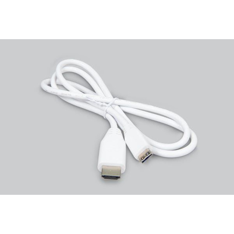 Raspberry Pi Zero 2 Mini HDMI to HDMI Lead, 1m White