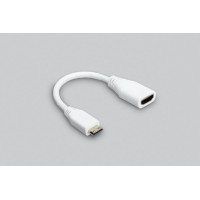 Mini HDMI Male to HDMI Female Cable Adaptor, 100mm White