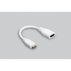 Mini HDMI Male to HDMI Female Cable Adaptor, 100mm White