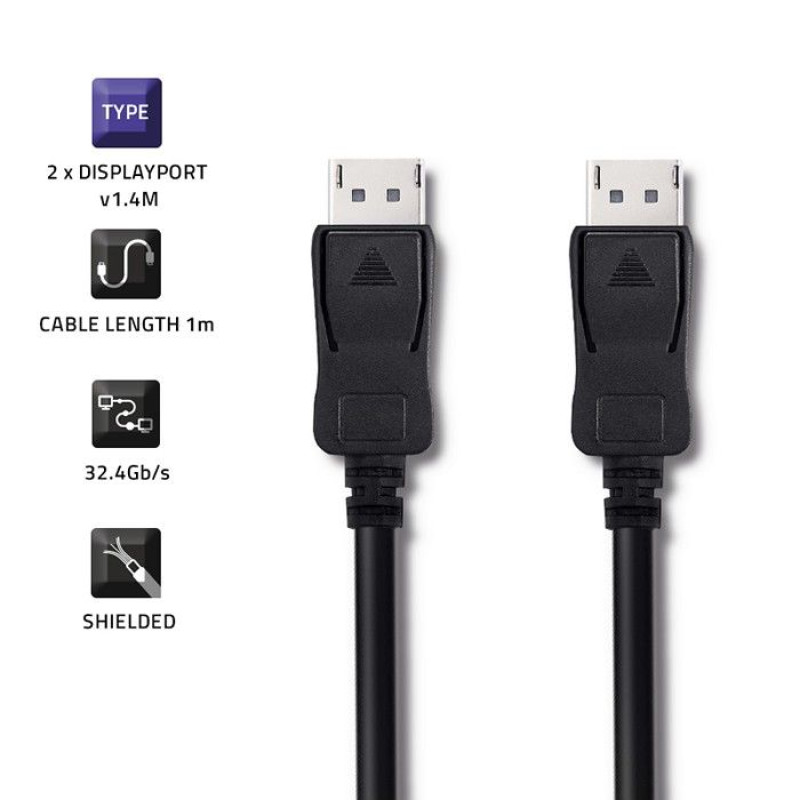 DisplayPort v1.4 cable - 1m black