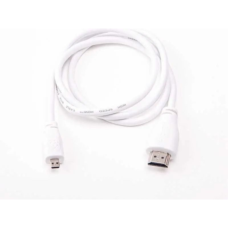 Official Raspberry Pi Micro HDMI-HDMI cable, white (2 meters)
