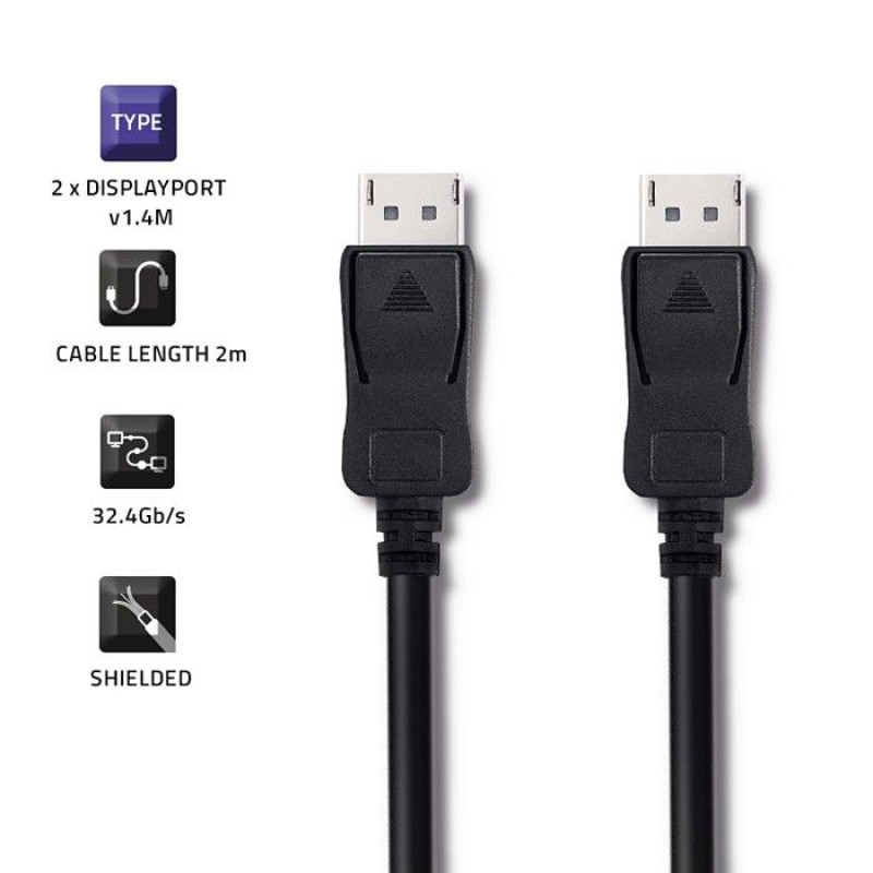 DisplayPort v1.4 cable - 2m black