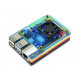 Case for Raspberry Pi 4 Model B Case Acrylic Rainbow with Fan