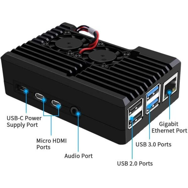 Raspberry Pi 4 Model B Armor Case Active Cooling (ODS701)