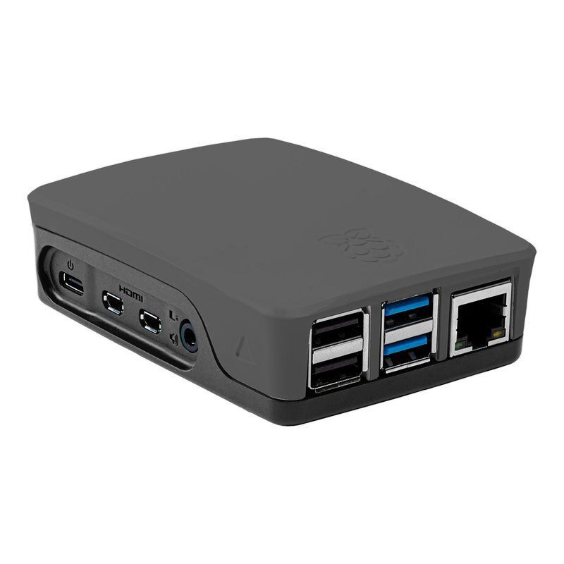 Official Raspberry Pi 4 Case, Black and Grey