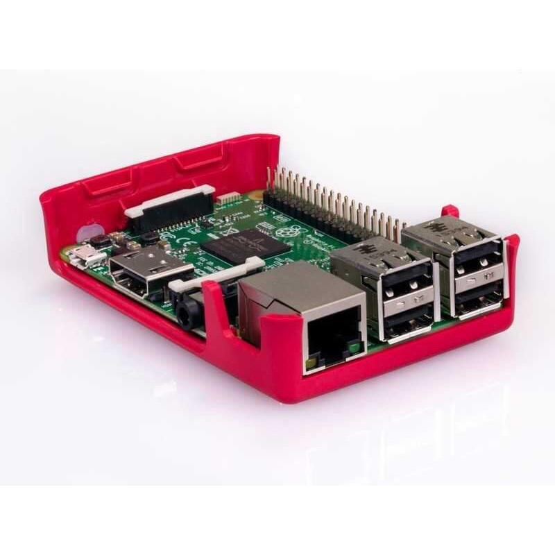 Case for Raspberry Pi 3 Model B/B+, red/white