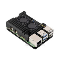 Алюминиевый Корпус для Raspberry Pi 5 с двойным кулером