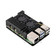 Aluminium Dual-Fan Heatsink Case for Raspberry Pi 5