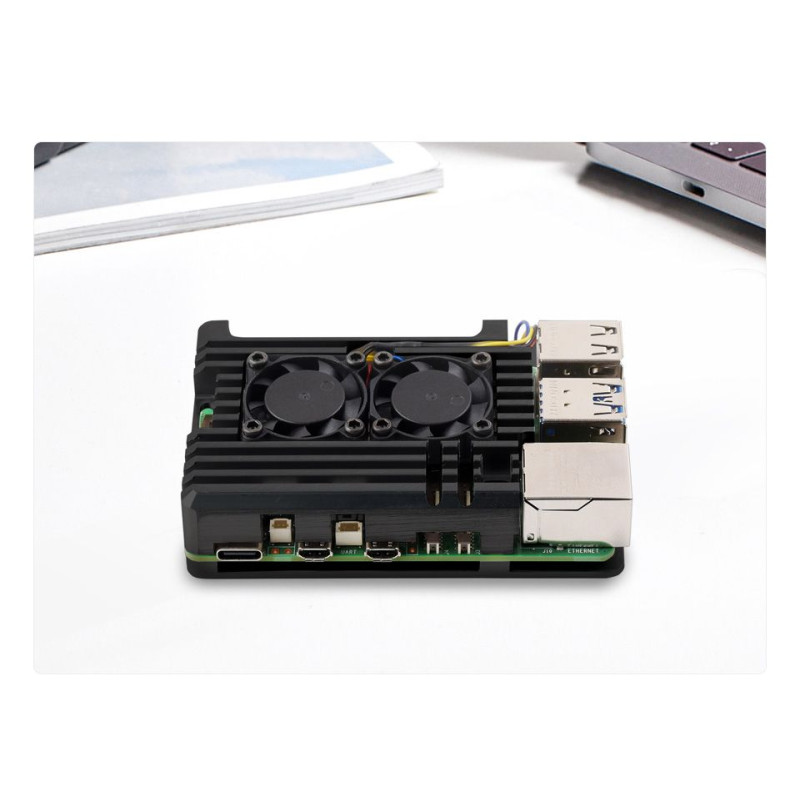 Aluminium Dual-Fan Heatsink Case for Raspberry Pi 5