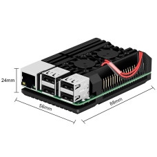Case for Raspberry Pi 4 Model B with active cooling