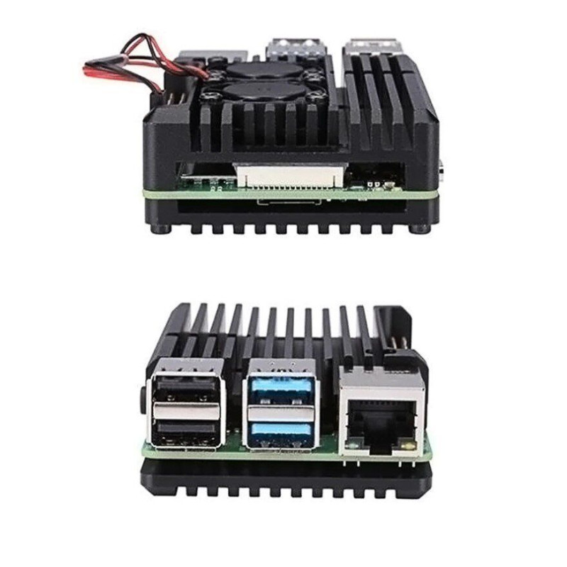 Case for Raspberry Pi 4 Model B with active cooling