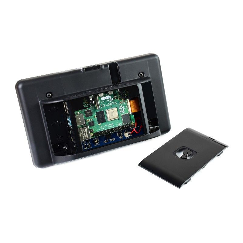 Display 7inch LCD 800x480 DSI Capacitive Touch Screen (19886) in a protective case