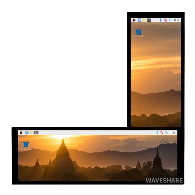 Display 7.9inch LCD 400x1280 HDMI Capacitive Touch Screen (17916)