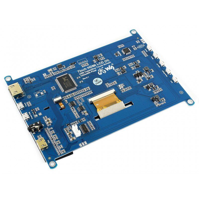 Display 7inch LCD 1024x600 HDMI Capacitive Touch Screen (14628)