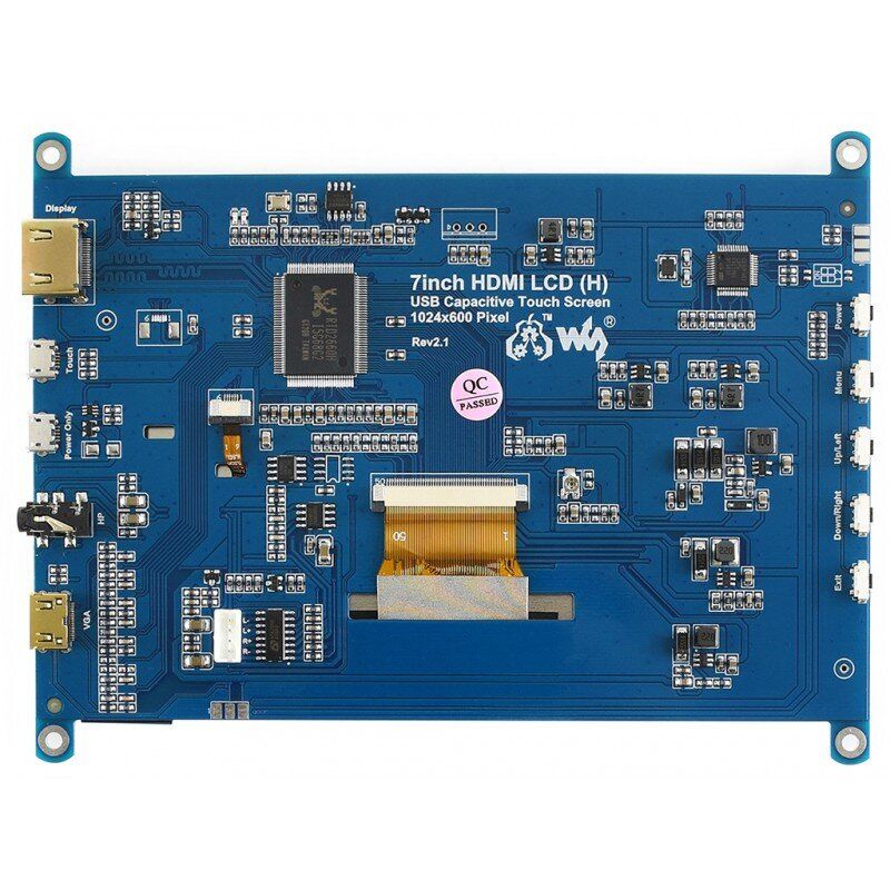 Display 7inch LCD 1024x600 HDMI Capacitive Touch Screen (14628)