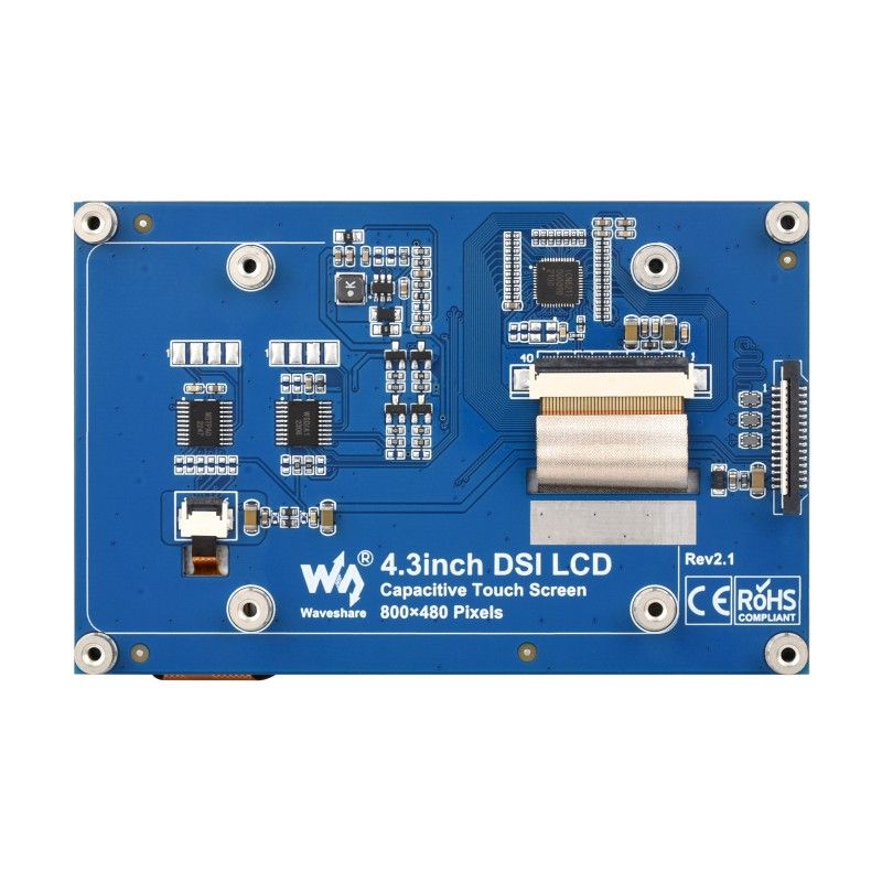 Display 4.3 inch QLED 800x480 Toughened Glass Panel (24783)