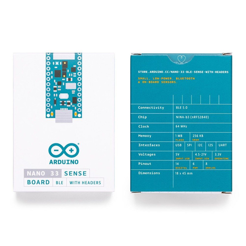 Arduino Nano 33 BLE Sense With Headers / ABX00035