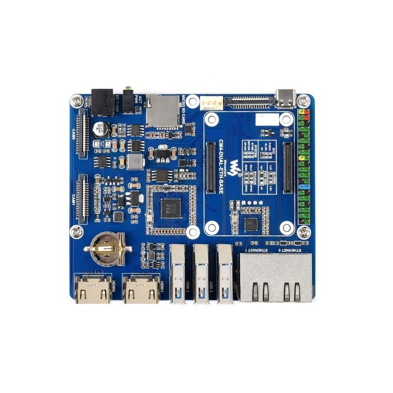 Raspberry Pi Compute Module 4 I/O Dual Gigabit Ethernet Board (19838)