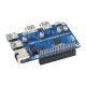 Raspberry Pi USB 3.2 Gen1 HUB Gigabit ETH HAT expansion card (20472)