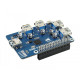 Raspberry Pi USB 3.2 Gen1 HUB HAT expansion card (17584)