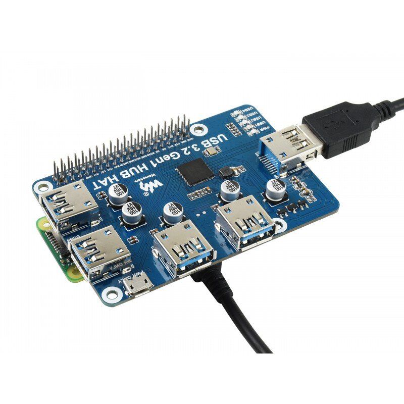 Raspberry Pi USB 3.2 Gen1 HUB HAT expansion card (17584)