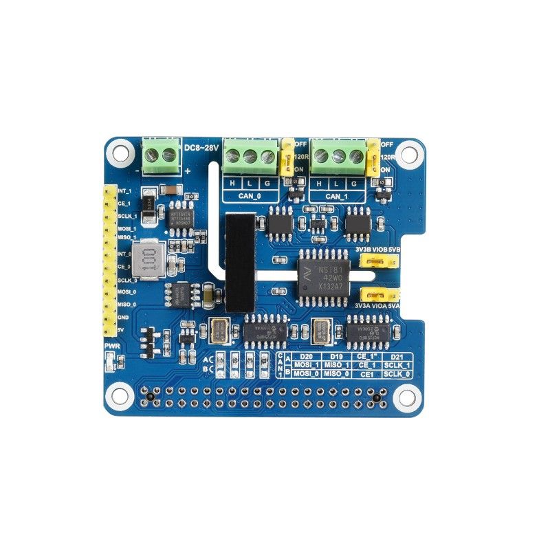 Raspberry Pi 2-CH CAN FD HAT expansion board (17075)