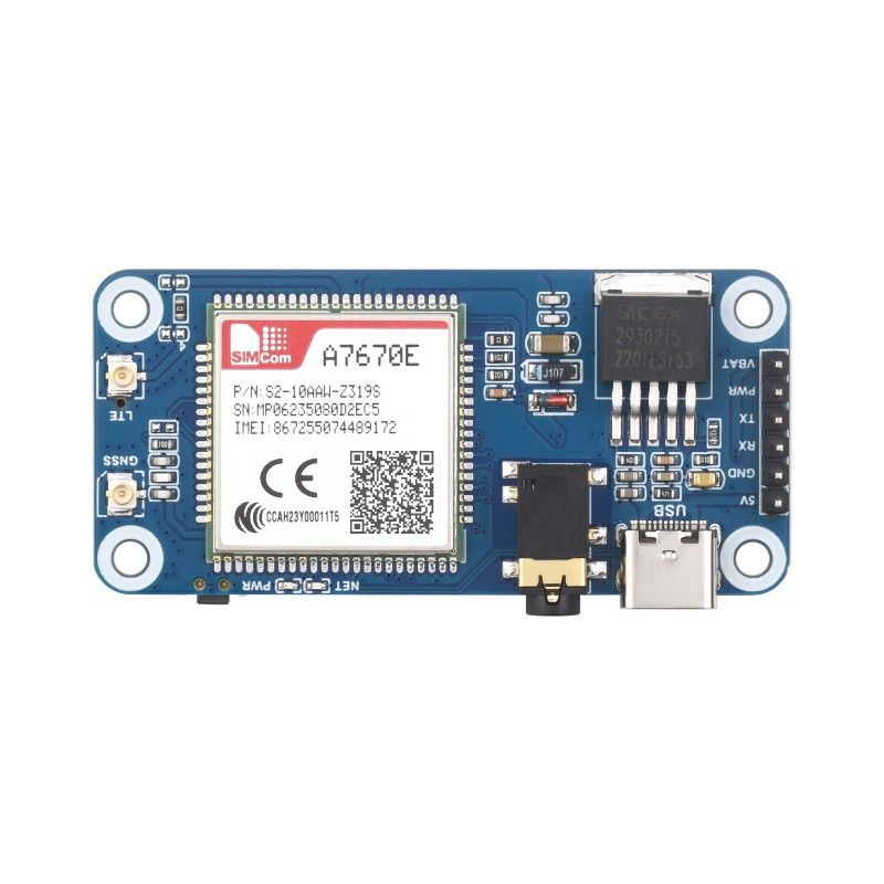 Raspberry Pi A7670E Cat-1/GNSS HAT expansion board (26631)