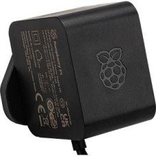 Raspberry Pi 27W USB-C Power Supply, UK Black