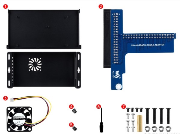 Комплект поставки корпусу CM5 IO Board Case