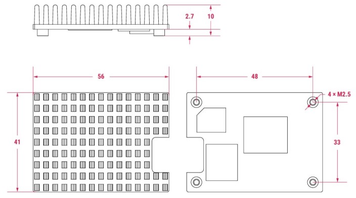 Радіатор для Raspberry Pi CM5